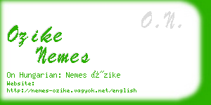 ozike nemes business card